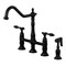 Kingston Brass KS1270TALBS Tudor Bridge Kitchen Faucet W/ Brass Sprayer, Matte Black KS1270TALBS - alternate 1